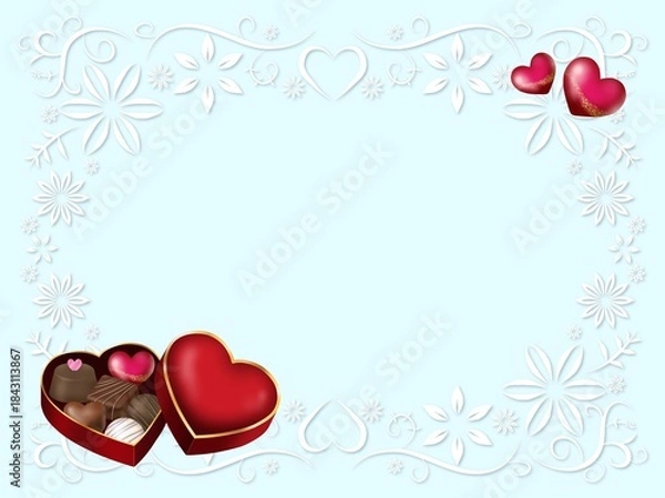 Fototapeta バレンタインの背景　A-1