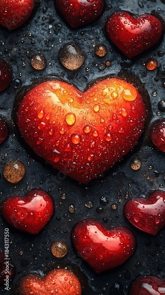 Fototapeta Heart-shaped pattern