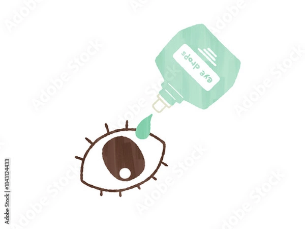 Obraz 目薬をさす-ガッシュ