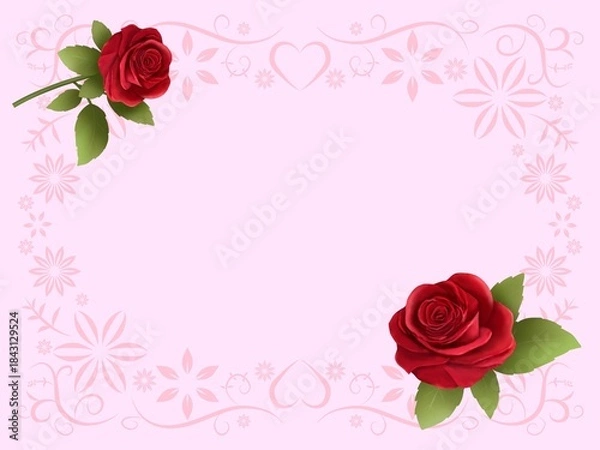 Obraz バラの背景　A-2