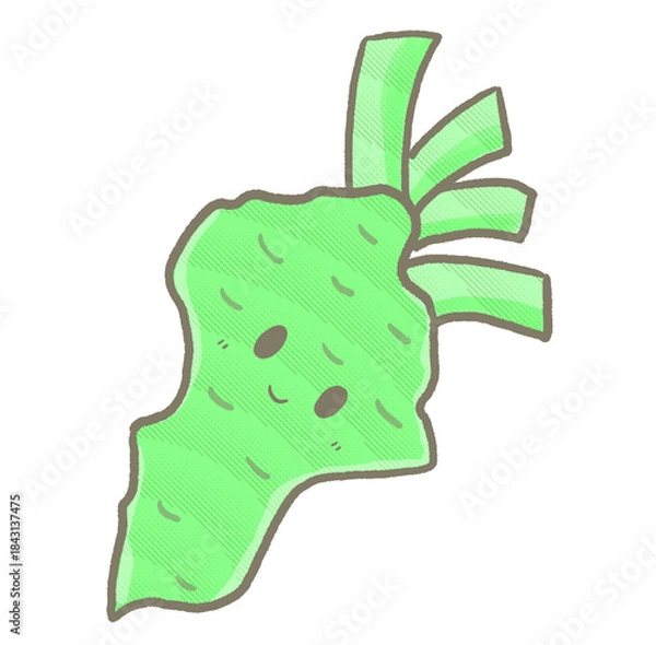 Fototapeta R:もっとメルヘンな野菜 わさび ④