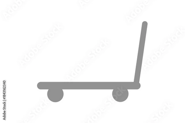 Obraz カートのシルエット　灰色