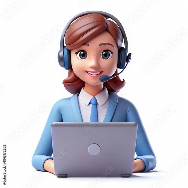 Obraz call center operator