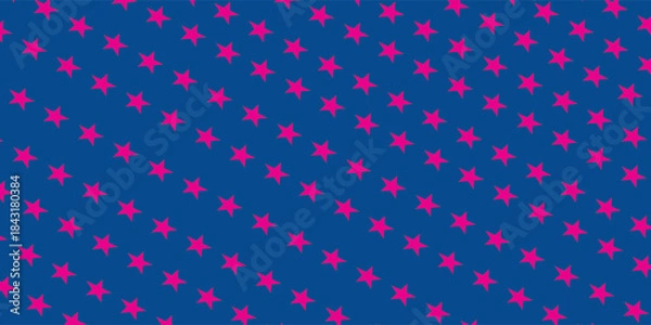 Fototapeta Happy Hanukkah set seamless patterns with creative symbols. Modern festive design for wallpaper, wrapping paper, fabric, banner. Blue colors. Vector illustration