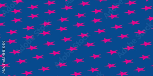 Fototapeta Happy Hanukkah set seamless patterns with creative symbols. Modern festive design for wallpaper, wrapping paper, fabric, banner. Blue colors. Vector illustration