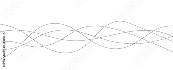 Obraz abstract background with gray colour wave lines