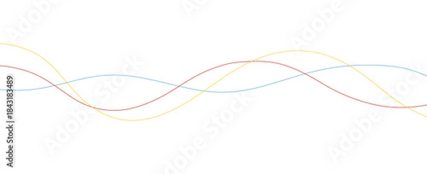 Obraz abstract colorful wave lines background