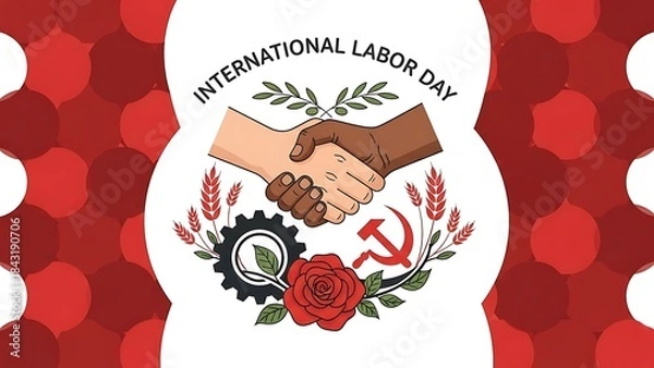 Fototapeta Celebrate International Labor Day with a symbol of unity, diversity, and the strength of the workforce