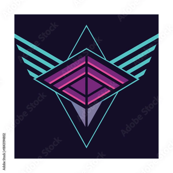 Fototapeta geometric depth visual design