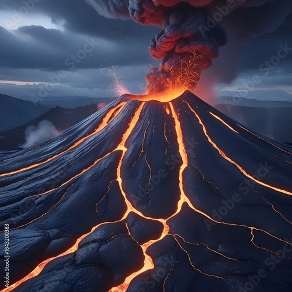 Obraz volcano in the lava