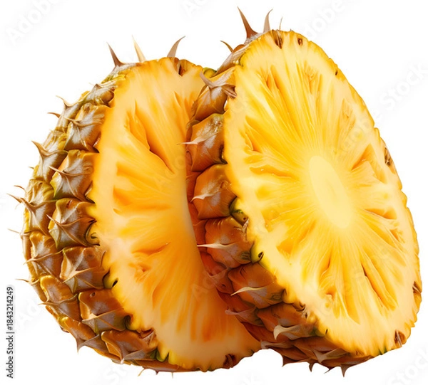 Obraz slice of pineapple, isolated background