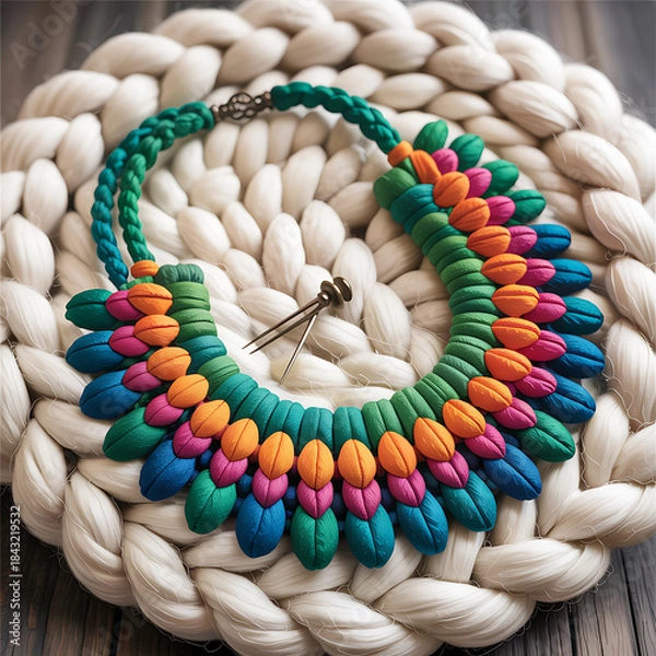 Obraz Colorful Fabric Necklace Display