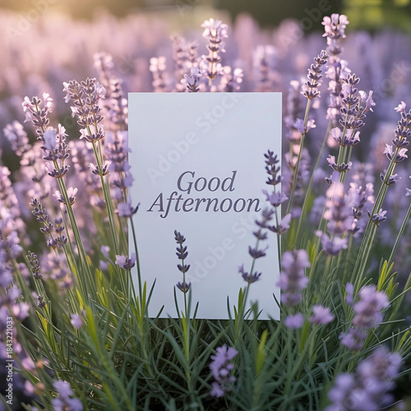 Obraz Warm Afternoon Greeting Amidst Fragrant Lavender Blooms
