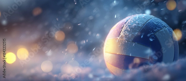 Obraz volleyball winter theme