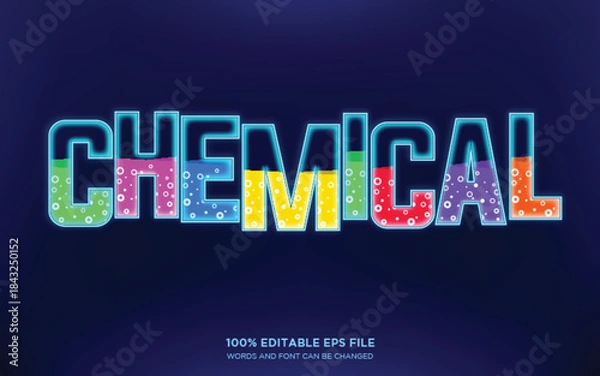 Obraz Chemical Liquid 3D editable text style effect