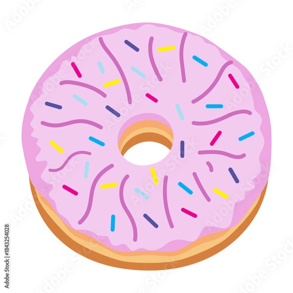 Obraz Vector graphic icon for Doughnut