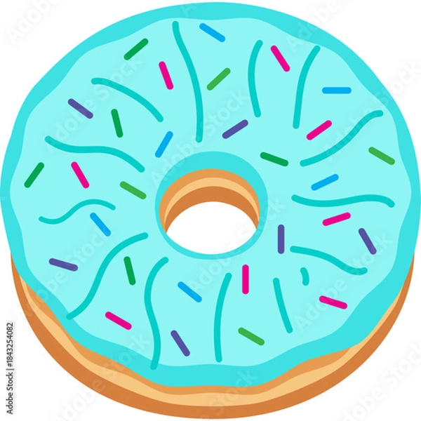 Obraz Vector graphic icon for ring pastry