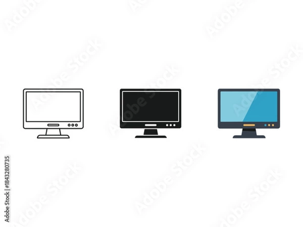 Obraz Computer monitor icons set