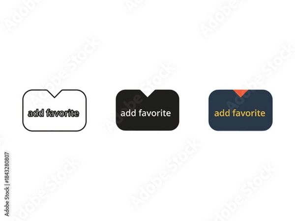 Obraz Add favorite button design variations