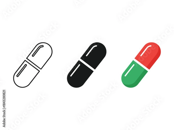 Obraz Various capsules illustration