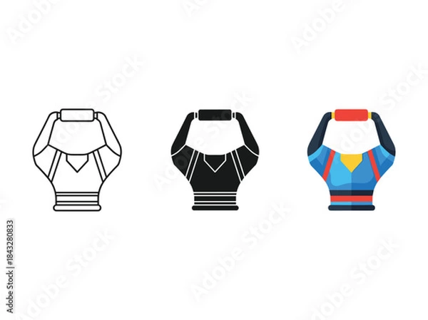 Obraz Different styles of jersey vector illustration