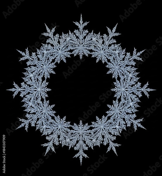 Obraz 雪の結晶のフレーム