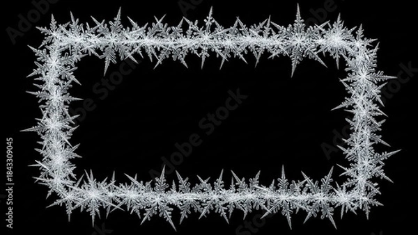 Obraz 雪の結晶のフレーム