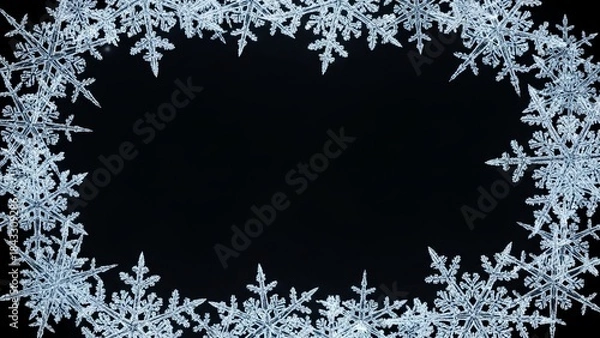 Obraz 雪の結晶のフレーム