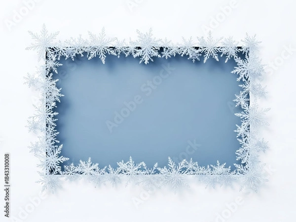 Obraz 雪の結晶のフレーム