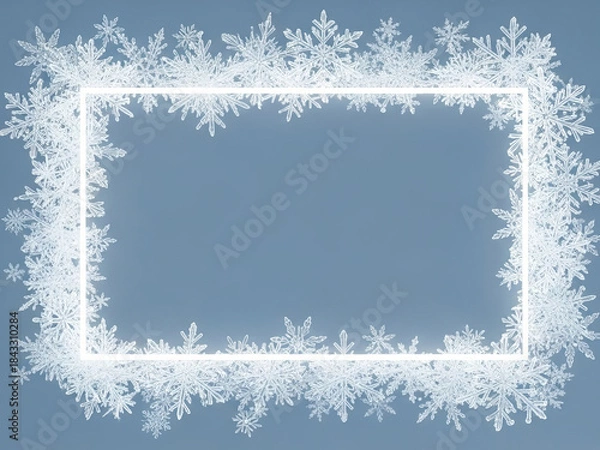 Obraz 雪の結晶のフレーム
