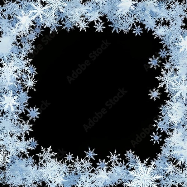 Obraz 雪の結晶のフレーム