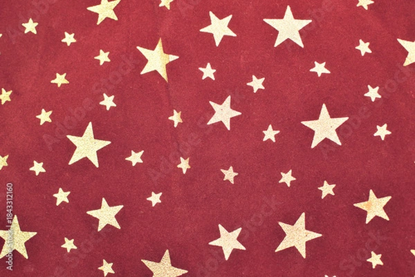 Obraz 古ぼけた星柄の布の背景装飾　アンティーク　レトロ　掠れ