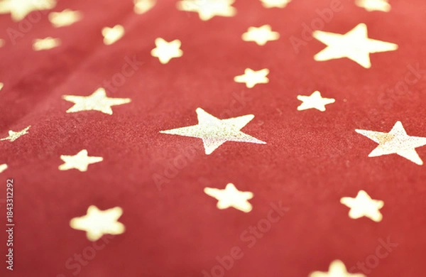 Obraz 古ぼけた星柄の布のクローズアップ　アンティーク　レトロ　掠れ