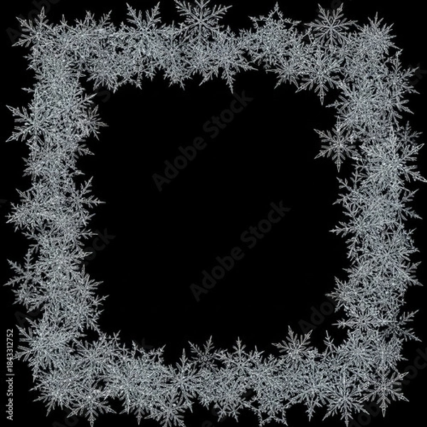 Obraz 雪の結晶のフレーム