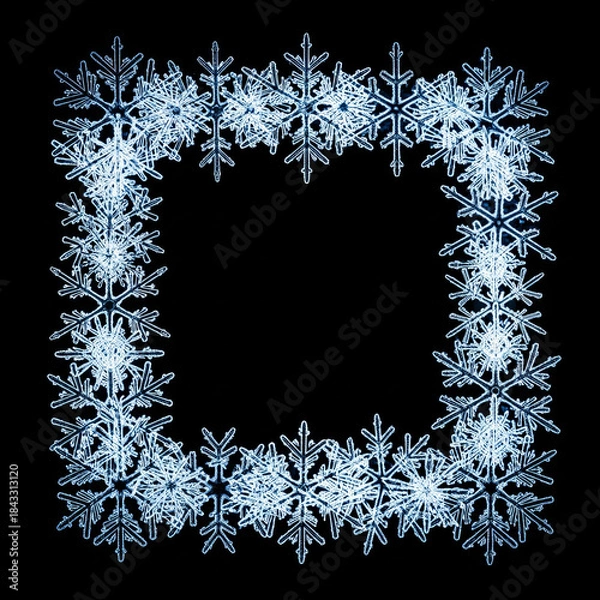 Obraz 雪の結晶のフレーム