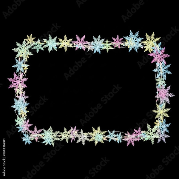 Obraz 雪の結晶のフレーム