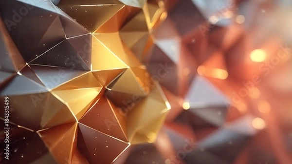 Obraz Abstract low poly polygon geometric background