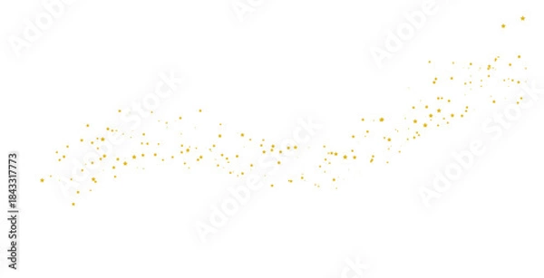 Obraz Glod luxury star vector, Golden Glitter Dust Swirl, Sparkle Trail, dust, star, swirl, glow, shine, light, glittering for Overlay on Transparent Background