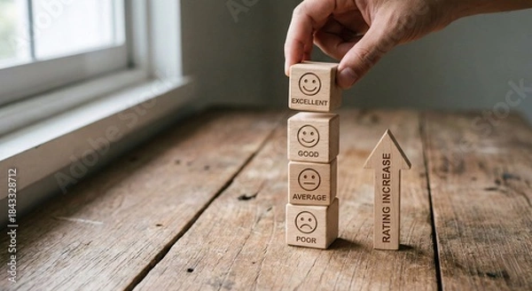 Obraz Hand Stacking Excellent Rating for Increase