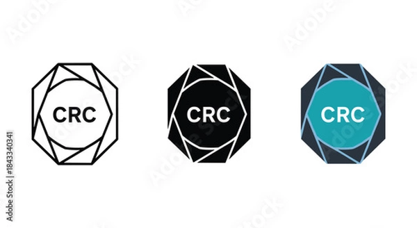 Fototapeta Crc logo design variations on white background