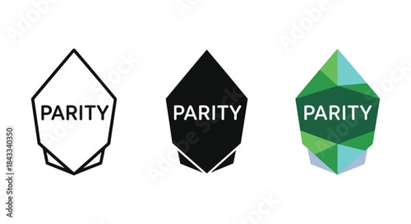 Fototapeta Parity logo design variations on white background