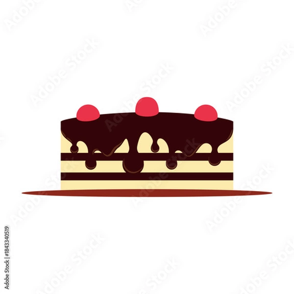 Obraz Vector multi color icons for Cake