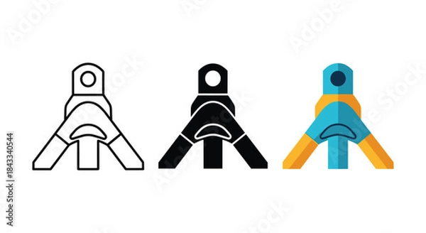 Fototapeta Abstract letter a logo design variations