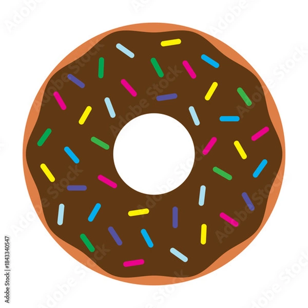 Obraz Vector multi color icons for Chocolate donut