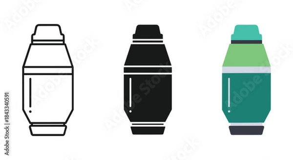 Fototapeta Three bottles with different color variations