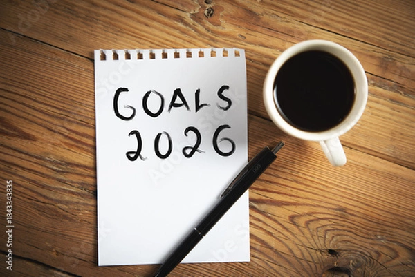 Obraz goals 2026 text on the page