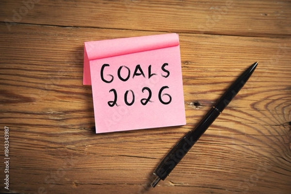 Obraz goals 2026 text on the page