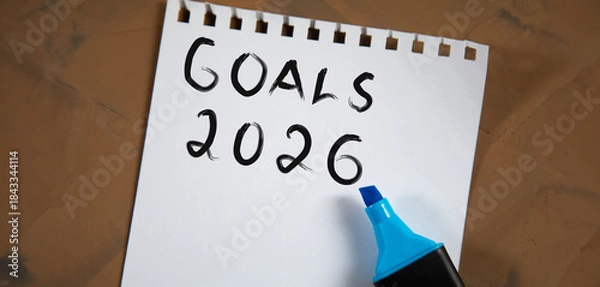 Obraz goals 2026 text on the page