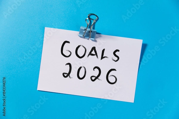 Obraz goals 2026 text on the page
