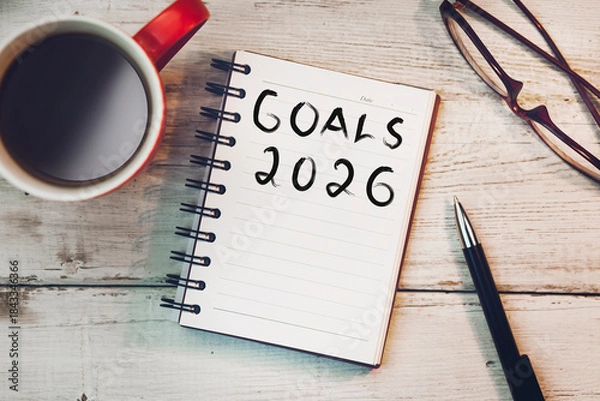 Obraz goals 2026 text on the page